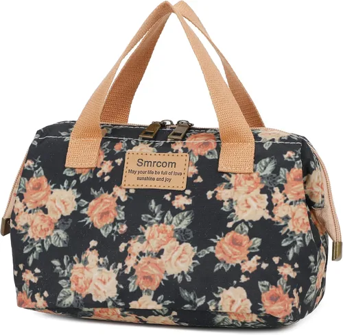 Bolsa de maquillaje Smrcom Bolsa de cosméticos para mujeres y niñas Bolsa de maquillaje de viaje Bolsa de aseo con cremallera Bolsa organizadora