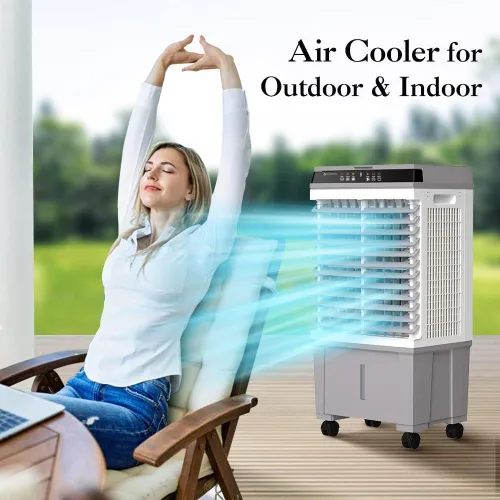 Miniatura 7 de LifePlus Enfriador de aire acondicionado evaporativo sin ventanas, enfriador de pantano, ventilador de enfriamiento portátil de 1800 CFM con 4