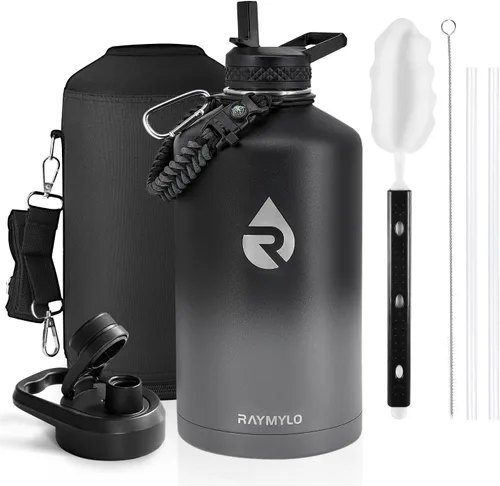 Miniatura 40 de RAYMYLO Botella de agua aislada de 24 onzas, de acero inoxidable con triple pared al vacío (fría durante 48 horas, caliente durante 24 horas), a