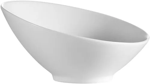 Miniatura 2 de CAC China SHER-15 - Ensaladera transparente de porcelana blanca de hueso de 7-1/4 pulgadas, 12 onzas, caja de 36
