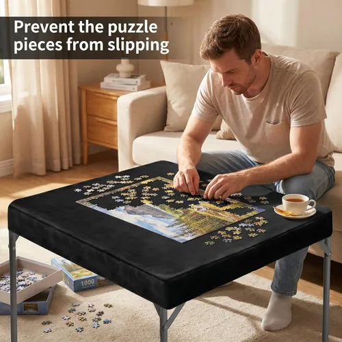 Miniatura 6 de Frienda Mantel plegable de fieltro para mesa de juegos, para jugar cartas de póquer, rompecabezas mahjong, juegos de mesa, mesa no incluida