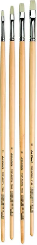 Miniatura 2 de da Vinci Brushes 7182 - Juego de pinceles planos (tamaño 2, 4, 6, 8), color negro 4