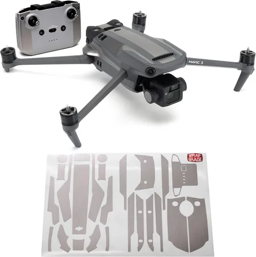 Miniatura 18 de WRAPGRADE Adhesivos parciales para DJI Mavic 3 / Mavic 3 Classic Accent Color (AIRFORCE SILVER)