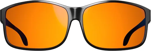Swanwick Ajuste ámbar sobre gafas de bloqueo de luz azul. Los lentes bloqueadores azules de primera calidad del 99% se ajustan sobre las gafas