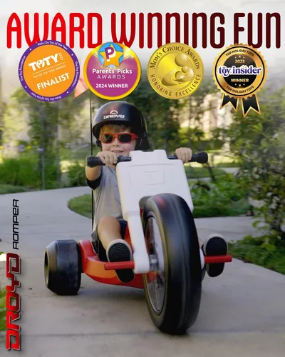 Miniatura 6 de Droyd Romper Triciclo Eléctrico para Niños de 3+ Años, Juguete de 24V Velocidad Máxima 3-6 MPH y 45 Min Máxima Duración, Control de Velocidad
