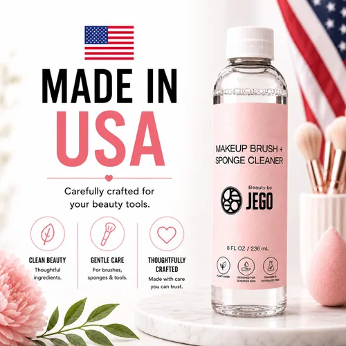 Miniatura 5 de JEGO Solución limpiadora de brochas de maquillaje, limpiador de esponjas, limpiador líquido para brochas de maquillaje, solución hipoalergénica y a