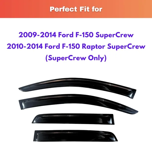 Miniatura 639 de KPY Visor de ventana compatible con Kia Soul 2009-2013, Protector contra lluvia de 4 unidades, deflectores de ventilación de ventana lateral