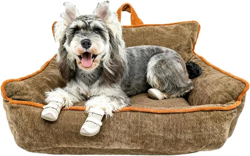 Miniatura 13 de Cama mediana para perro, cama calmante para perros, cama para perros de tamaño mediano, impermeable, M (23.5 x 15.5 x 13.5 pulgadas)