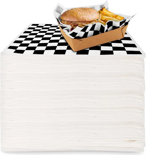 Miniatura 11 de Hojas de papel Deli (250 unidades) de 12 pulgadas, cuadrados, cuadrados, resistentes a la grasa, perfecto para soporte de concesiones, carnaval
