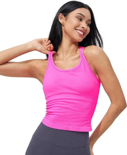 Miniatura 106 de sphinx cat - Camiseta corta de entrenamiento para mujer, camiseta sin mangas, acanalada, con espalda cruzada y brasier integrado