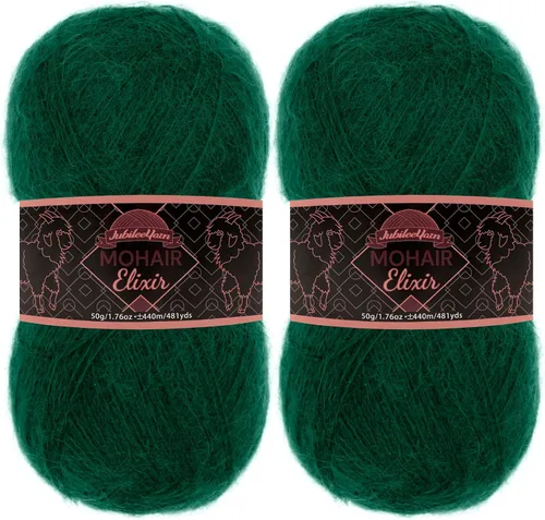 Miniatura 84 de JubileeYarn Mohair Elixir Yarn - 50g/Skein Baby Wool Blend - Cosmopolitan - 1 Skein