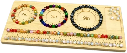 Miniatura 4 de Petoysoso Tableros de cuentas para la fabricación de joyas, tablero de cuentas de bambú para pulseras de joyería, tablero de cuentas de pulsera