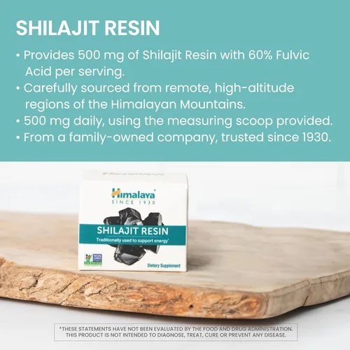 Miniatura 3 de Himalaya Resina n Shilajit, superalimento energético, 60% ácido fúlvico, sin OMG, tarro de 0.7 oz (20 g), suministro para 40 días