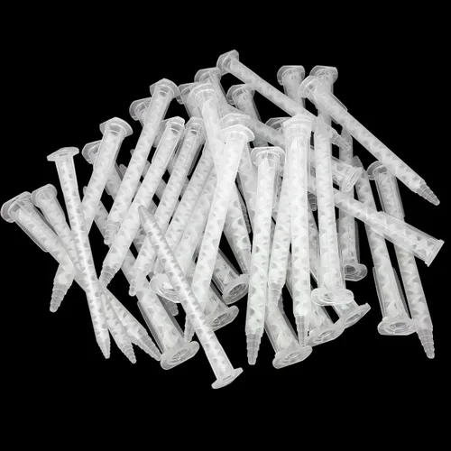 Tubos epoxi boquilla mezcladora estática punta de mezcla para cartuchos aplicadores adhesivos de 1.7 fl oz (relación 1:1, 50 piezas)