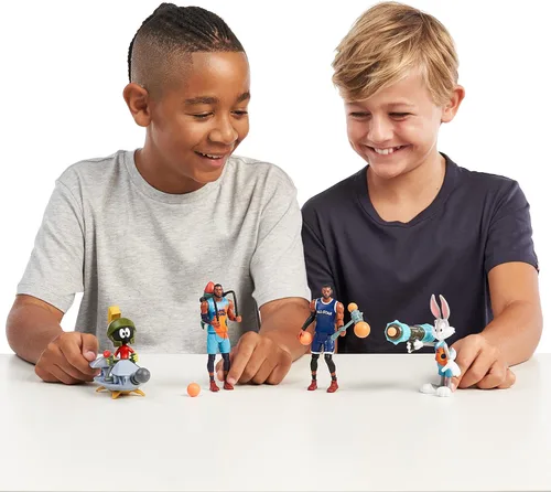 Miniatura 13 de Space Jam: A New Legacy - Figura de acción de basquetbolista de 5 pulgadas de Lebron James con propulsor de cohete ACME 4000