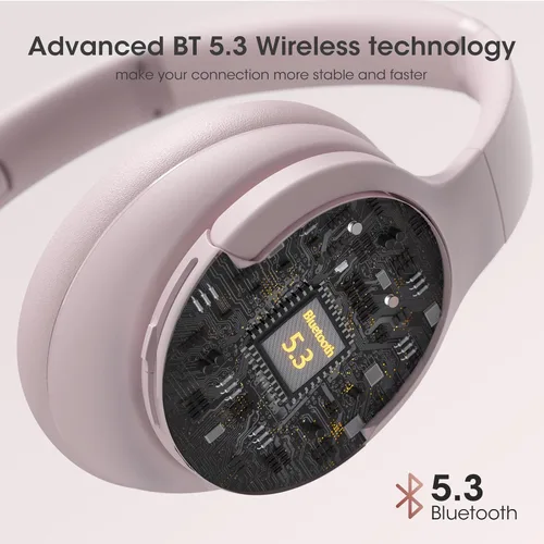Miniatura 3 de DOQAUS Auriculares Bluetooth sobre la oreja con 90 horas de reproducción, 3 modos de ecualización profesional, graves profundos de alta fidelidad