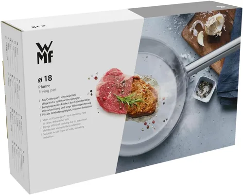 Miniatura 7 de WMF Mini sartén, revestida, pequeña, 7.1 in, acero inoxidable pulido Cromargan, inducción, apilable, ideal para porciones pequeñas o hogares