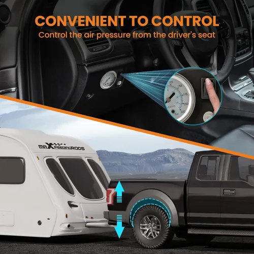 Miniatura 2 de maXpeedingrods Kit de bolsas de suspensión de aire traseras de 5000 libras y kit de compresor de aire a bordo para Dodge Ram 1500 4WD 2019-2025