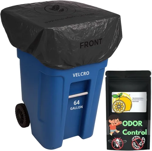Miniatura 8 de Funda para bote de basura, bolsa eliminadora de olores con banda de goma elástica, elimina el olor de la basura, duradera, eficaz, sin productos