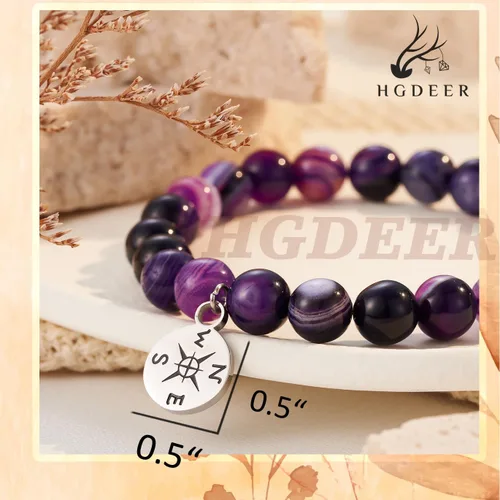 Miniatura 11 de HGDEER Pulsera de jubilación de piedra natural para mujeres/hombres 2024, regalos de despedida de despedida, regalo de San Valentín para compañeros