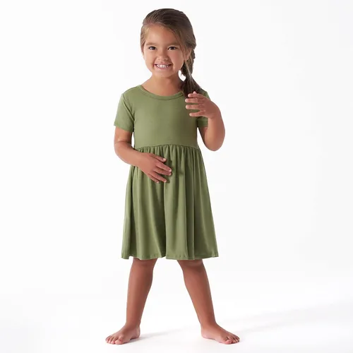 Miniatura 2 de Gerber Vestido de manga corta con viscosa hecho con eucalipto para bebé y niña pequeña