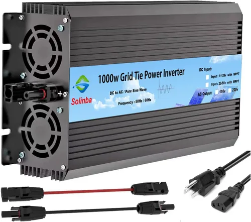 Miniatura 9 de Inversor solar de lazo de rejilla 500w DC11-28v a AC90-130v para sistema solar 12v