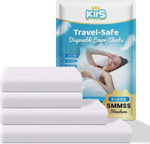Miniatura 9 de KIIS Fundas Desechables Travel-Safe para Viajes, Sábana de Cama Desechable, Funda de Edredón/Consolador Desechable, Fundas de Almohada Desechables