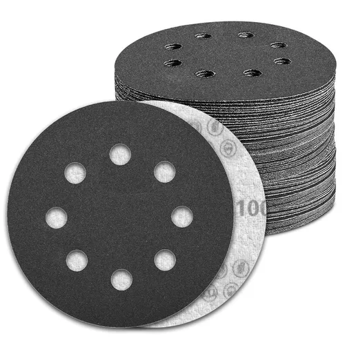Miniatura 37 de 2 almohadillas de repuesto para lijadora de 5 pulgadas, 8 agujeros de gancho y bucle con 3 orificios para tornillos para lijadora orbital aleatoria
