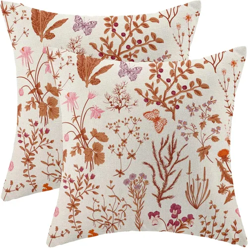Miniatura 39 de AEIOAE Fundas de Almohada de Primavera 12x20 Pulgadas Juego de 2, Fundas de Almohadas Decorativas de Flores Silvestres y Plantas Verde Salvia