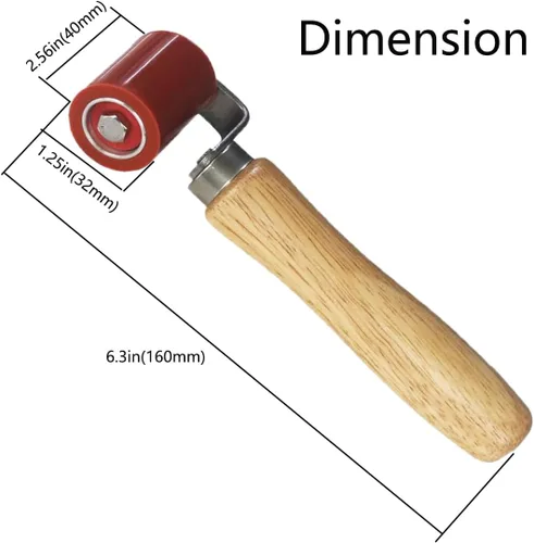 Miniatura 2 de Kits de rodillos de costura, 1.575 in Kit de rodillo de costura de prensa de silicona Rodillo de mano de soldadura de goma para soldadura de Rojo