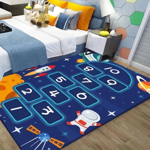 Miniatura 8 de Alfombra Hopscotch para niños, alfombra antideslizante divertida y educativa, alfombra de juego para dormitorio, guardería, sala de juegos, regalo