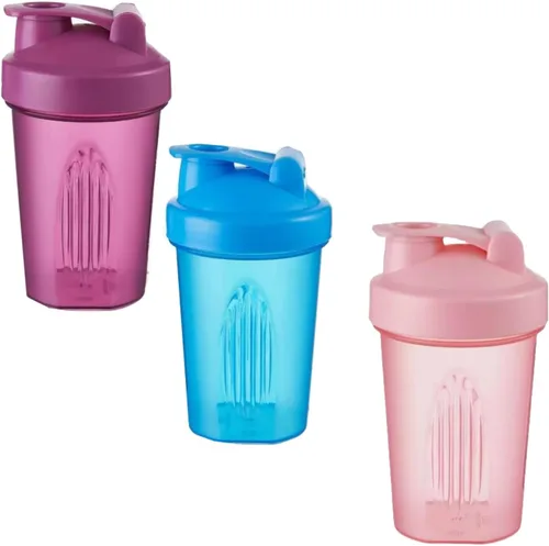 Miniatura 18 de Cekaso Batidora de botellas para batir y antes del trabajo, la mejor taza agitadora (sin BPA) con tapa de bucle clásico y bola batidora, botella