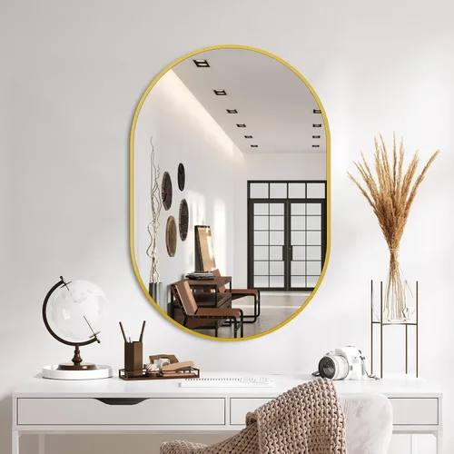 Miniatura 8 de Delma Espejo de gimnasio en casa, 48 x 24 x 2 unidades, vidrio templado grande de cuerpo completo, sin marco, montado en la pared para gimnasio