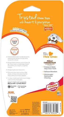 Miniatura 9 de Nylabone Groove Bone Power Juguete Masticable para Perros, Juguetes Dentales para Perros Masticadores Agresivos, Hueso Masticable para Perros, Swirl