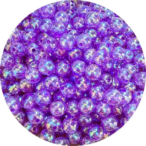 Miniatura 9 de 1000 cuentas redondas acrílicas de burbujas de 0.236 pulgadas AB coloridas de plástico sueltas espaciadoras para manualidades, collares, pulseras