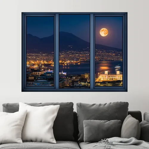 Miniatura 46 de SIGNWIN Adhesivo de pared removible/mural de pared para ventana, vegetación exuberante y árboles iluminados por el sol, fotografía, realismo