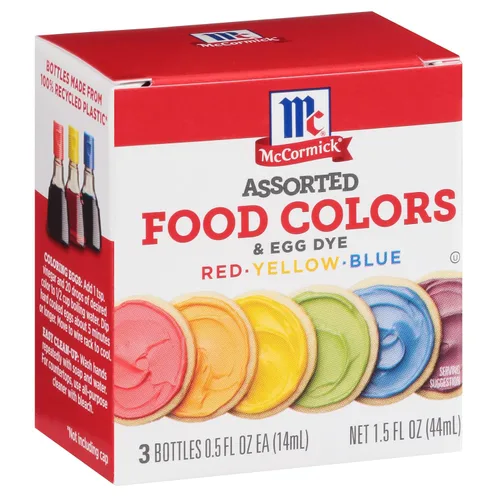McCormick Varios colores alimentarios y colorante de huevo, 1.5 onzas líquidas