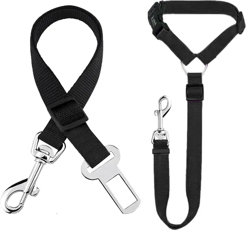 Miniatura 7 de SunGrow Cinturón de seguridad para perros para automóvil, cinturón de seguridad ajustable de nailon para mascotas, compatible con todos los Varios