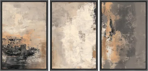 Miniatura 95 de SIGNFORD Impresión en Lienzo Enmarcado Conjunto de Arte de Pared Arte Abstracto Terroso en Tonos Marrón Profundo y Beige Arte Moderno Decorativo