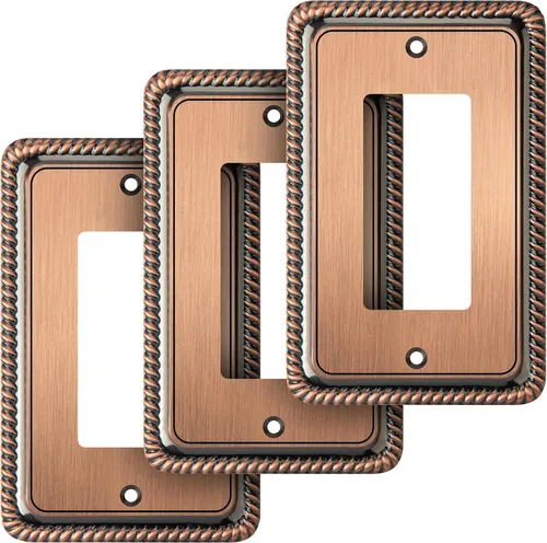 Miniatura 13 de Henne Bery Placa Decorativa de Pared con Borde de Cuerda Placa de Interruptor Cubierta de Tomacorriente