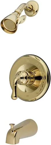 Miniatura 3 de Kingston Brass KB1638 Magellan Grifo de bañera y ducha con equilibrio de presión de un solo mango en níquel cepillado