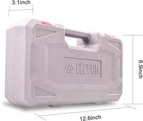 Miniatura 6 de Elevon Juego de herramientas rosa de 131 piezas, juego de herramientas de uso automático con caja de herramientas de almacenamiento, herramienta