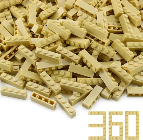 Miniatura 9 de Juego de 360 piezas de ladrillos de 1 x 4, piezas clásicas negras, juego creativo de bloques de juego, accesorios básicos compatibles con 3010 3066