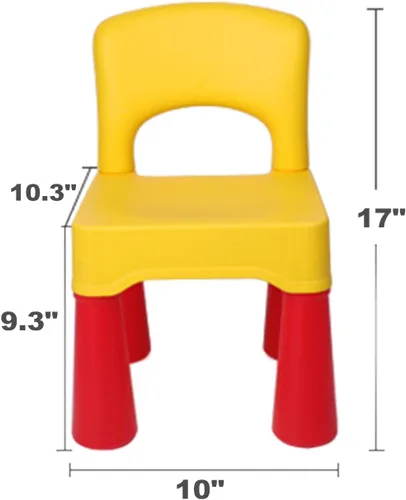 Miniatura 3 de burgkidz Silla de plástico para niños de 2 a 4 años, silla pequeña para niños y niñas, muebles Montessori ligeros y duraderos para leer/comer/jugar