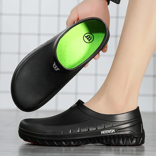Miniatura 2 de Zuecos de trabajo para hombres y mujeres: zapatos de chef antideslizantes, zuecos impermeables para servicio de alimentos, zapatos de trabajo