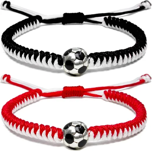Miniatura 26 de MANYC - Pulseras de fútbol para hombres, mujeres y niños, accesorios elegantes para fanáticos del fútbol, regalos de espíritu de equipo para niños