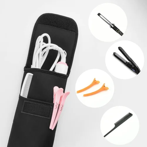 Miniatura 2 de Homakover Bolsa de neopreno resistente al calor, funda universal para rizador, funda de viaje para rizador de hierro plano, para viajes, gimnasio u
