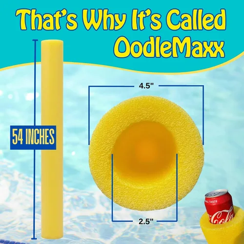 Miniatura 4 de Oodles of Noodles OodleMaxx Fideo Gigante - Aproximadamente 54 pulgadas de largo, fideo de piscina extra grande hecho de espuma premium para fideos