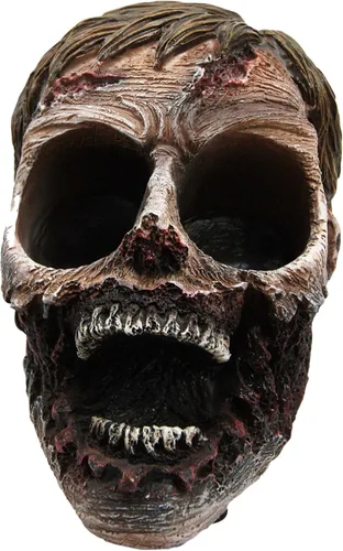 Miniatura 6 de Ebros Walking Undead Gory - Juego de figuras de cabeza de zombi sin ojos y salero y pimentero con pompones de cristal, estatua decorativa de miedo