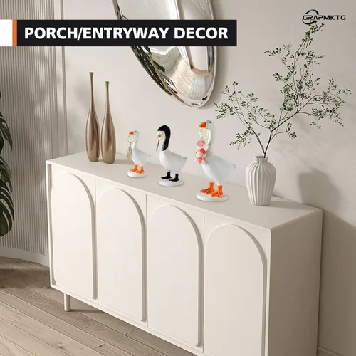 Miniatura 5 de GRAPMKTG Lindo soporte magnético para llaves de ganso de escritorio, estatua de escritorio, decoración divertida de dormitorio, regalos